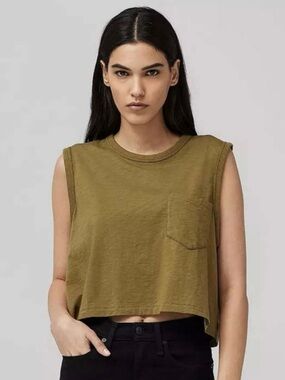 RAG& BONE Mini Slub Pocket Tank In Military Olive